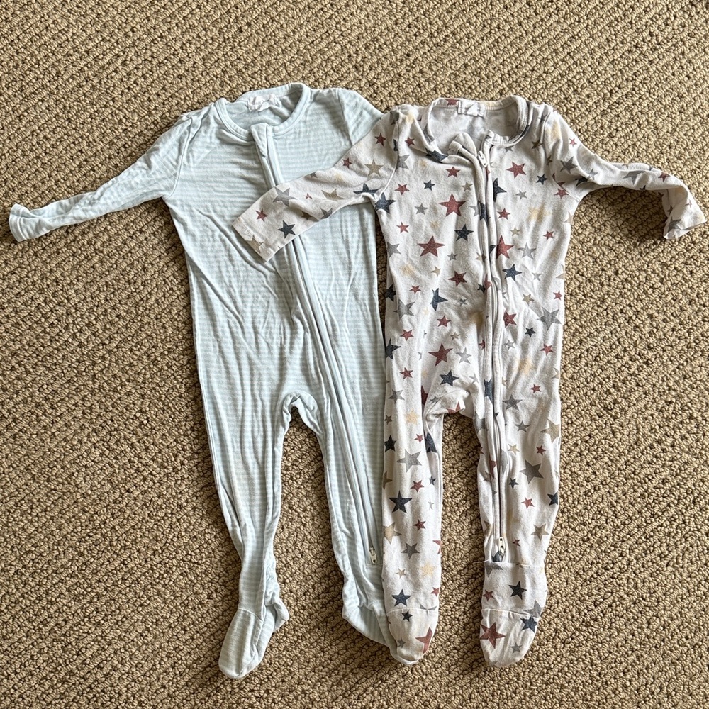 Angel Dear Blue Striped and Starry One Piece Set